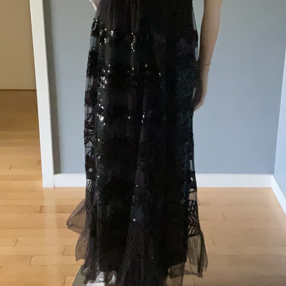 NWT REDValentino Black Sequin MIDI Dress Size 44 US 8 - Picture 9 of 13